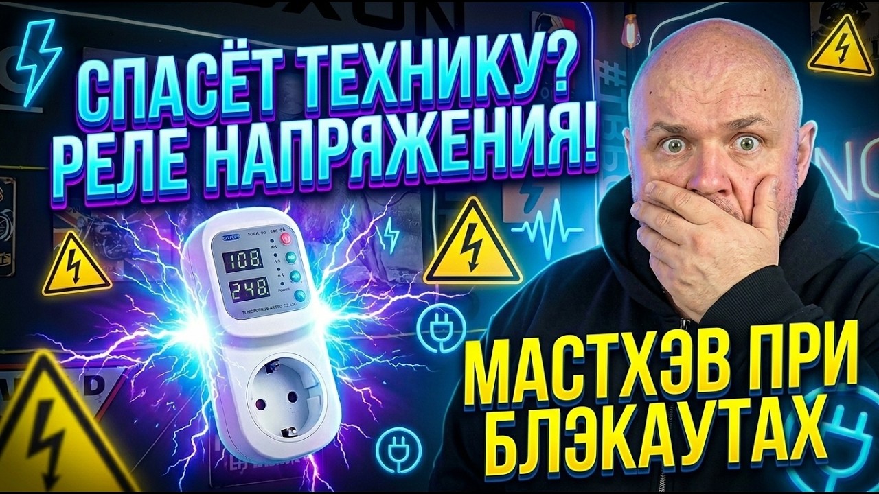 РЕЛЕ НАПРЯЖЕНИЯ TOMZN 16A — ЗАЩИТА ХОЛОДИЛЬНИКА, КОТЛА И ДРУГОЙ ТЕХНИКИ ОТ СКАЧК