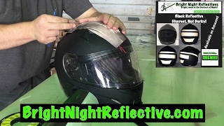 Be Seen!  Black reflective accent added to helmet (instructional) Bright Night Reflective tape