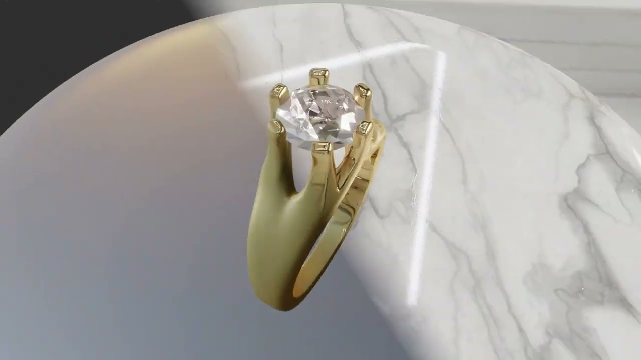 Ring One Stone RD750MM 3D Print Model