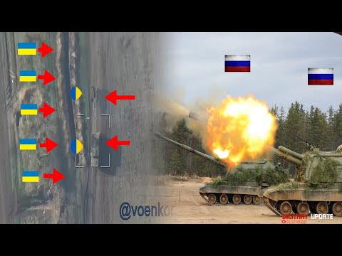 Horrifying moment Ukrainian tanks and howitzers were ambushed by Russian troops