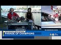 Rod Carter Interviews Tom Brady During Bucs Boat Parade