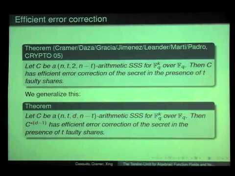 The Torsion-Limit for Algebraic Function Fields and Its Application to Arithmetic Secret Sharing