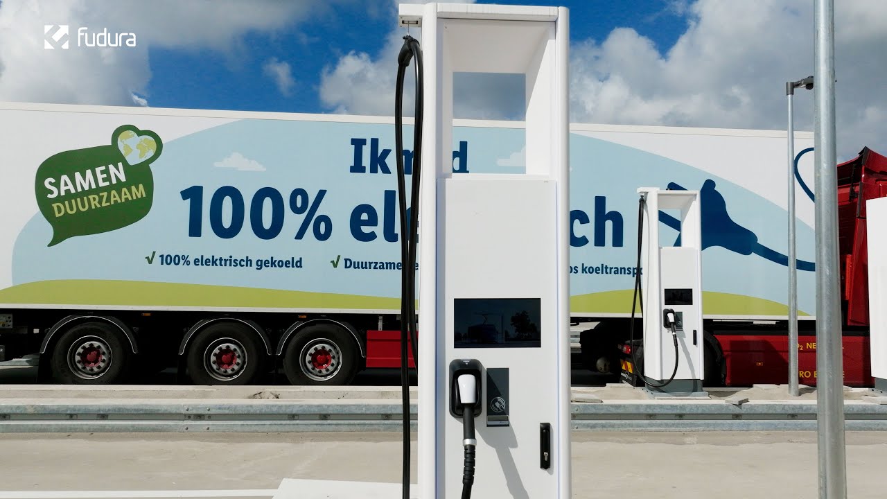 video afspelen: E-truck snellaadplein voor Lidl