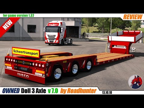 ETS2 (1.32) | owned trailer mod "Doll 3 Axle Owned Trailer" v7 by Roadhunter - review