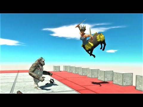 DUO CENTAUR vs EVERY FACTION UNITS animal revolt  battle simulator TWO GUARDIAN DEFEND THE CASTLE