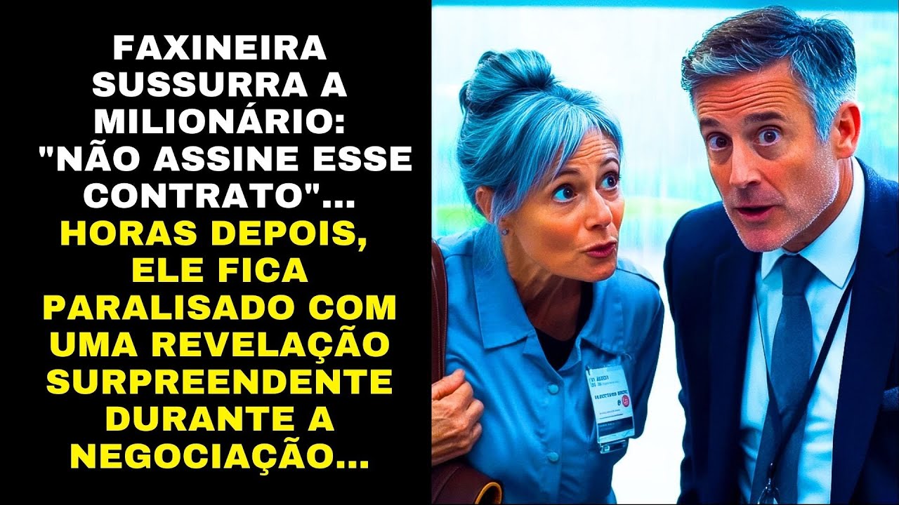 FAXINEIRA SUSSURRA A MILIONÁRIO: "NÃO ASSINE ESSE CONTRATO"... HORAS DEPOIS, ELE FICA PARALISADO COM
