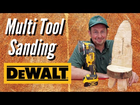 DeWalt 18V XR Brushless Multi Tool Detail Sander DCS355 with Sanding accessories review & demo drill