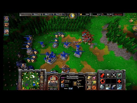 1 (Human) vs 6 Insane Computers AI (All Human) | Warcraft 3 Reforged | 1.33.0 Patch