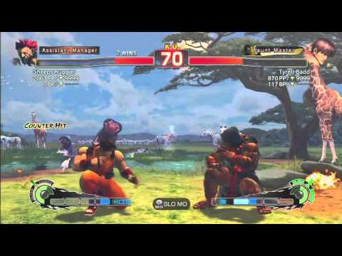 Super Street Fighter 4 AE XBL RAGE Sheepsmuggler (Akuma) vs Tyrell Badd (Guy)
