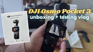 Unboxing + test vlog DJI Osmo Pocket 3 • 2025 vlogging camera for an introvert, IKEA & coffee date☕