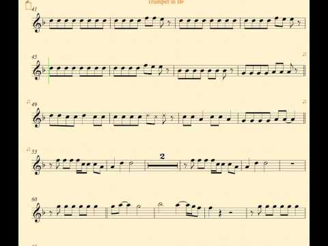 Fall Down - Miley Cyrus - Trumpet - Sheet Music, Chords and Vocals