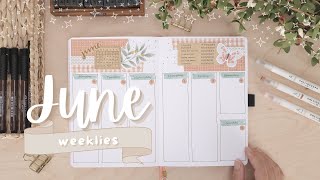 2022 June Weeklies Bullet Journal Setup | Weekly Bujo Plan with Me | Setting up weeks in June