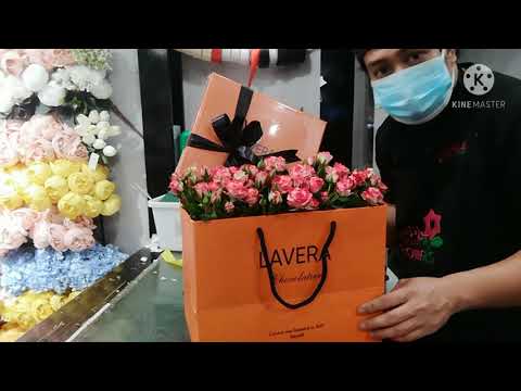 Hadiya with flower and chocolate