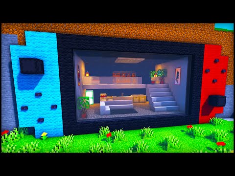 Minecraft Nintendo Switch Modern Mountain House - How to build a Modern Mountain House Tutorial