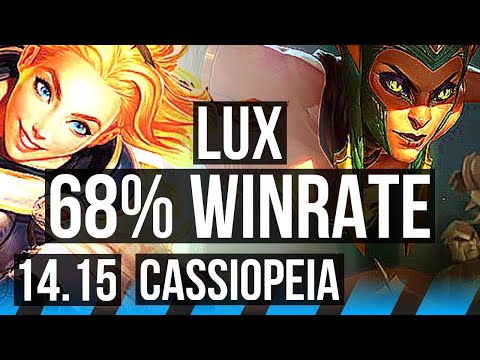 LUX vs CASSIOPEIA (MID) | 68% winrate, 11/3/14, Legendary | EUW Master | 14.15