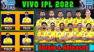 IPL 2022 CSK Retain & Released Players List | CSK Retain Players 2022 | CSK Released Players