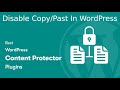 Content Protect Wp Content Copy Protection Wordpress Content Protection Wp Plugin Disable Copy