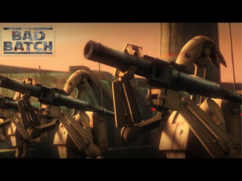 Battle Droids defend Desix against the Empire | Star Wars: The Bad Batch Season 2 Episode 3