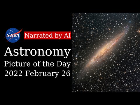 APOD: 2022-02-26 - Nearby Spiral Galaxy NGC 4945 (Narrated by Emma)