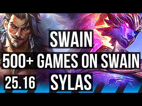 SWAIN vs SYLAS (MID) | 500+ games | KR Master | 25.16