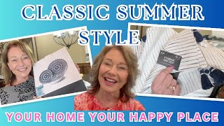Classic Summer Style Decorating 2024 / Lake House Elegance / Summer Table / Staging a Home to Sell