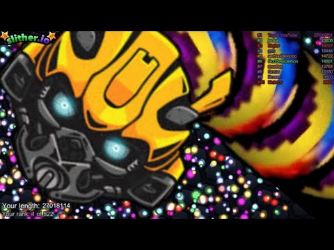 Slither.io A.I. Bumblebee Vs Giant Monster Snake - Transformers Skin Slitherio Vip Best Gameplay