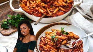 VEGAN TUNA PASTA BAKE! {simple student & family recipe!}