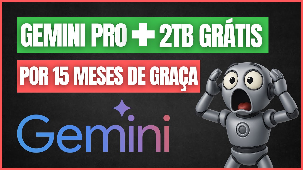 🚀 Como Ativar Gemini Pro + 2TB de Armazenamento GRÁTIS por 15 Meses | Google AI Pro | Passo a Passo
