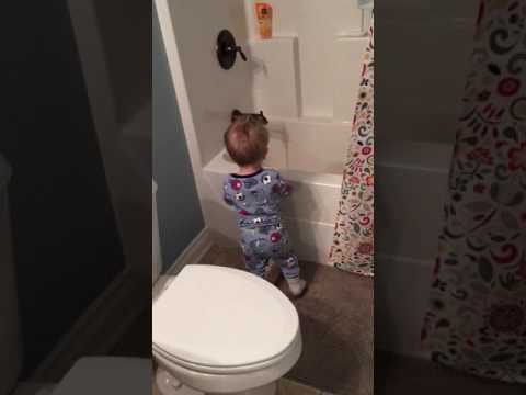 Sick day bathtub playing