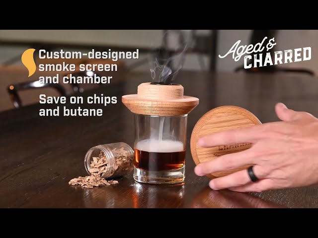 Vídeo relacionado con RoseFlower Kit de ahumador cocteles, Kit de ahumador antiguo para whisky, bebidas, bourbon, bistec, pescado y queso - Bebidas alimenticias con sabor a humo infundido - Regalo del día del padre