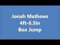 Jonah Mathews - 4ft - 6.5in Box Jump