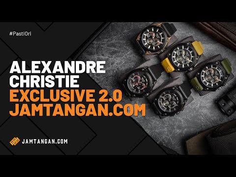 Alexandre Christie Chronograph AC 6612 MC REPBARE Men Black Rubber Strap Exclusive at Jamtangan.com-1