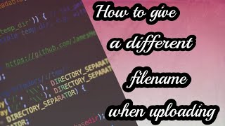Download the video "How to give a different file name when file upload in codeigniter"