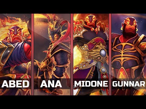 BEST OF THE BEST Ember Spirit Players - Abed vs Ana vs Midone vs Gunnar - EPIC Gameplay Compilation