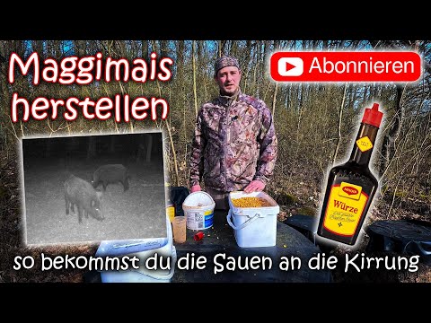 Herstellen von Maggi-Mais als Lockmittel für Sauen | Schwarzwild Kirrung