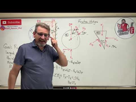 Statics: Lesson 65 - Challenging Friction Wedge Problem with Roller