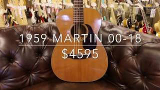 Video thumbnail for Guitar Close Up - 1959 Martin 00-18 $4595 by Normans Rare Guitars