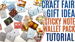 Craft Fair Ideas Tutorials 2025 Sticky Note Wallet Packs Stocking Stuffer, Xmas Gift