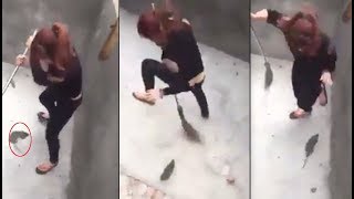 Chica con Tremenda Fobia a las Ratas!! Regravado!!