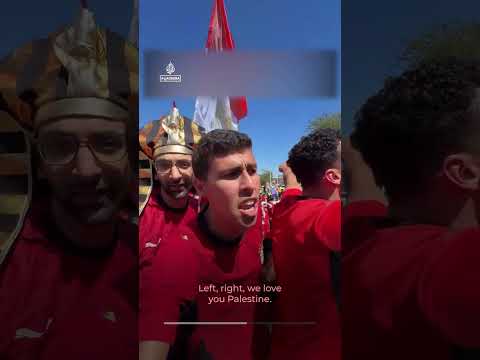 Egyptian football fans chant for Palestine in Vancouver | AJ #shorts