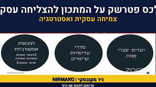 המתכון להצלחה עיסקית | אלכס פטרשק על המתכון להצליחה עיסקית |