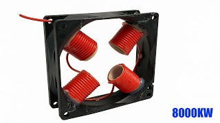 Self Running Free Energy Electricity From Colling Fan & Pvc Wire
