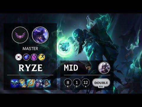 Ryze Mid vs Syndra - KR Master Patch 12.1