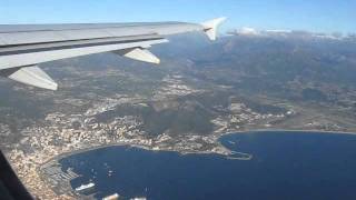 preview picture of video 'Takeoff Ajaccio, Corsica, A319 : vive la Corse !'