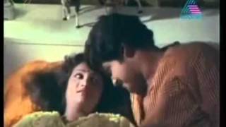 Tamil hot actress anuradha with mohanlal on bed - 