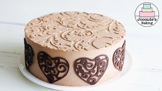 [발렌타인데이]엘레강스하고 뷰리풀하고 엠보싱한 누텔라 무스케이크/[Valentine's Day] Elegant Nutella Mousse Cake