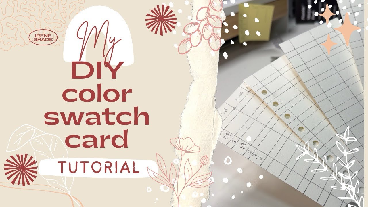 DIY color swatches cards. Easy tutorial How to make Color Swatch Sheet. #swatching #diy #tutorial