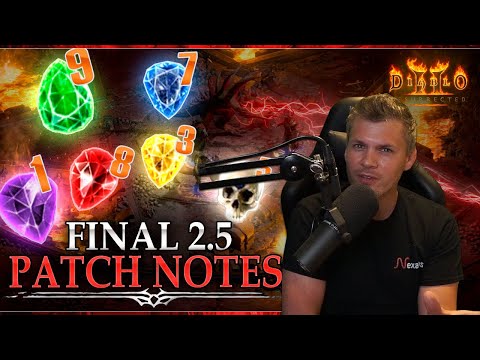 SUNDER CHARM Changes !!!  STACKABLE Gems ??? ... Final 2.5 Patch Notes - Diablo 2 Resurrected