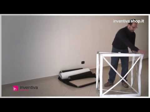 Banchetto espositivo promozionale, Desk in alluminio richiudibile con mensola.