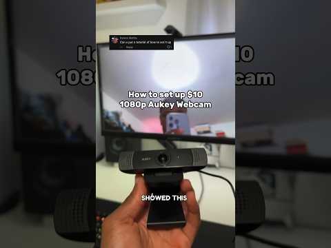 How to setup $10 1080p Aukey Webcam #tech #setup #desksetup #aukey #webcam #camera